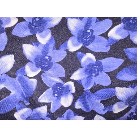 Roaman’s Plus Size Purple Floral Sweetheart Neckline Tunic Top - XL/1X - Picture 4 of 11